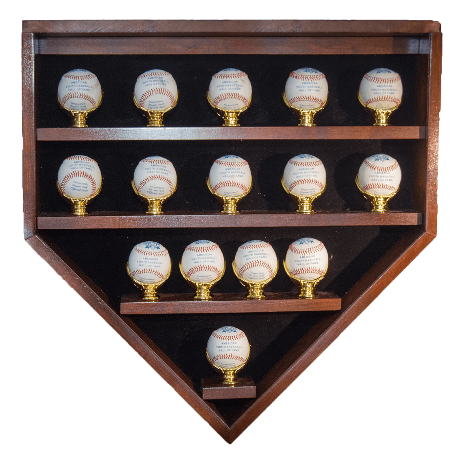 Home Plate 15 Baseball Display Case