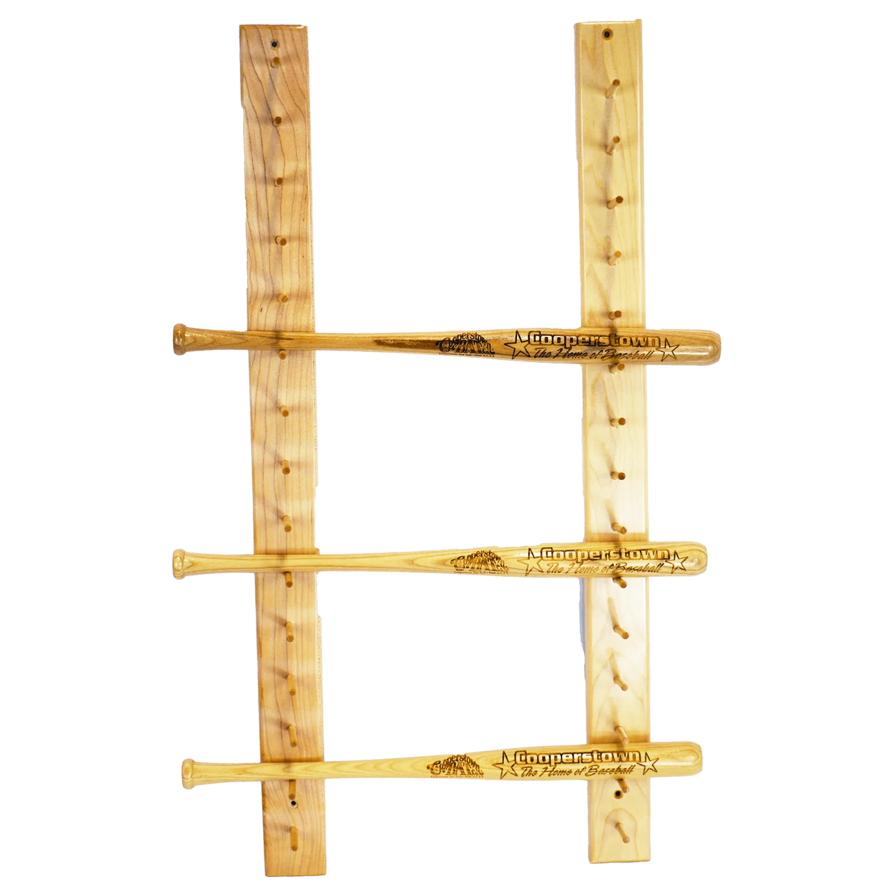 15 Bat Miniature Bat Display Rack-Peg Style