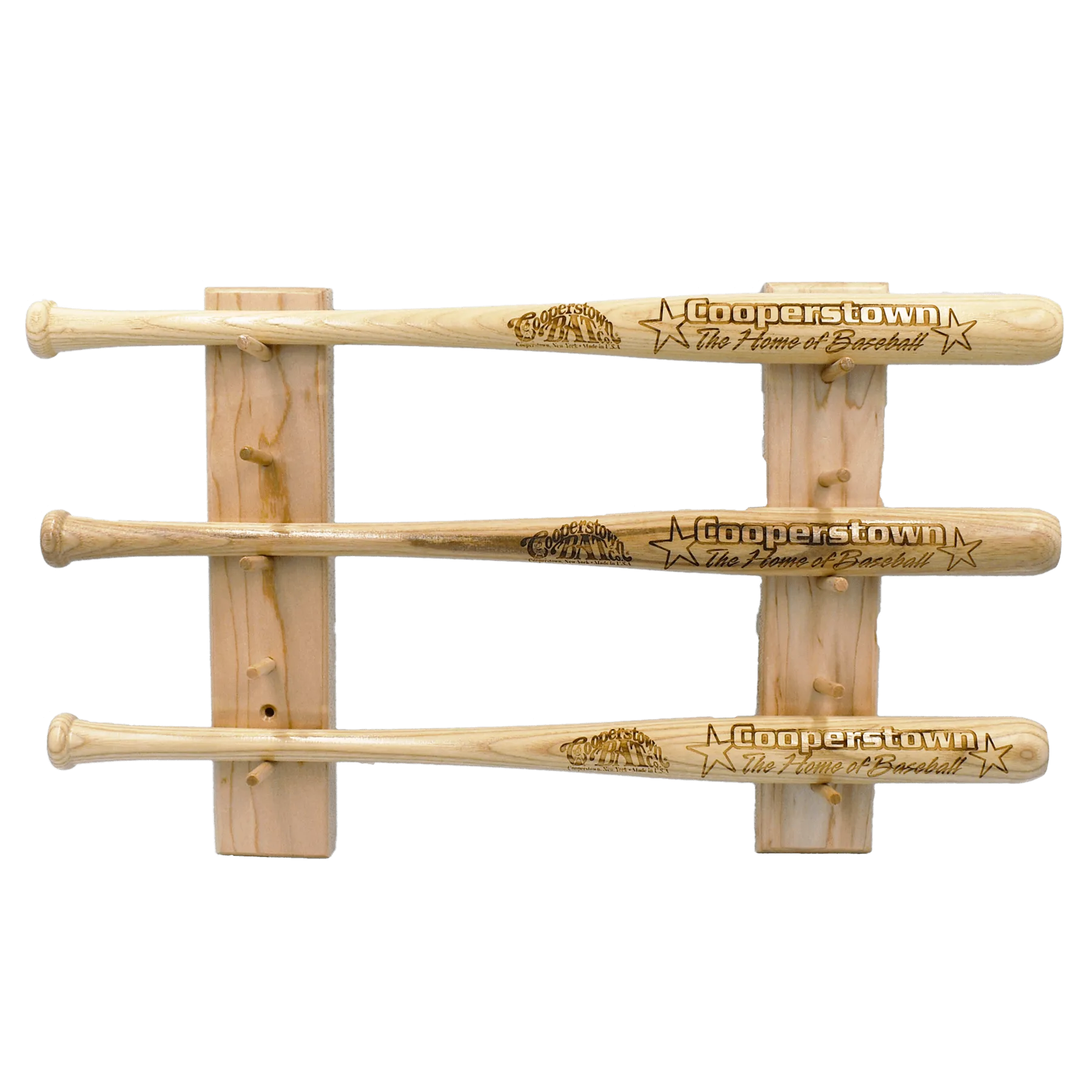 5 Bat Miniature Bat Display Rack-Peg Style