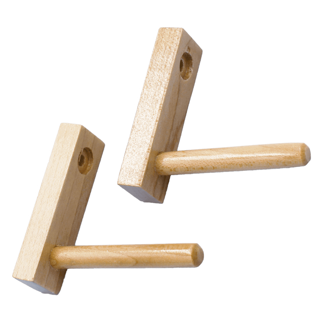Single Baseball Bat Display Rack-Peg Style