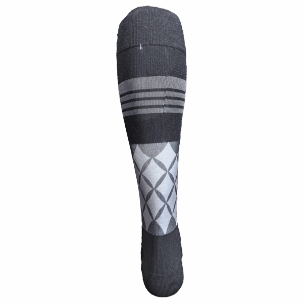 Gray patterned knee-high sock