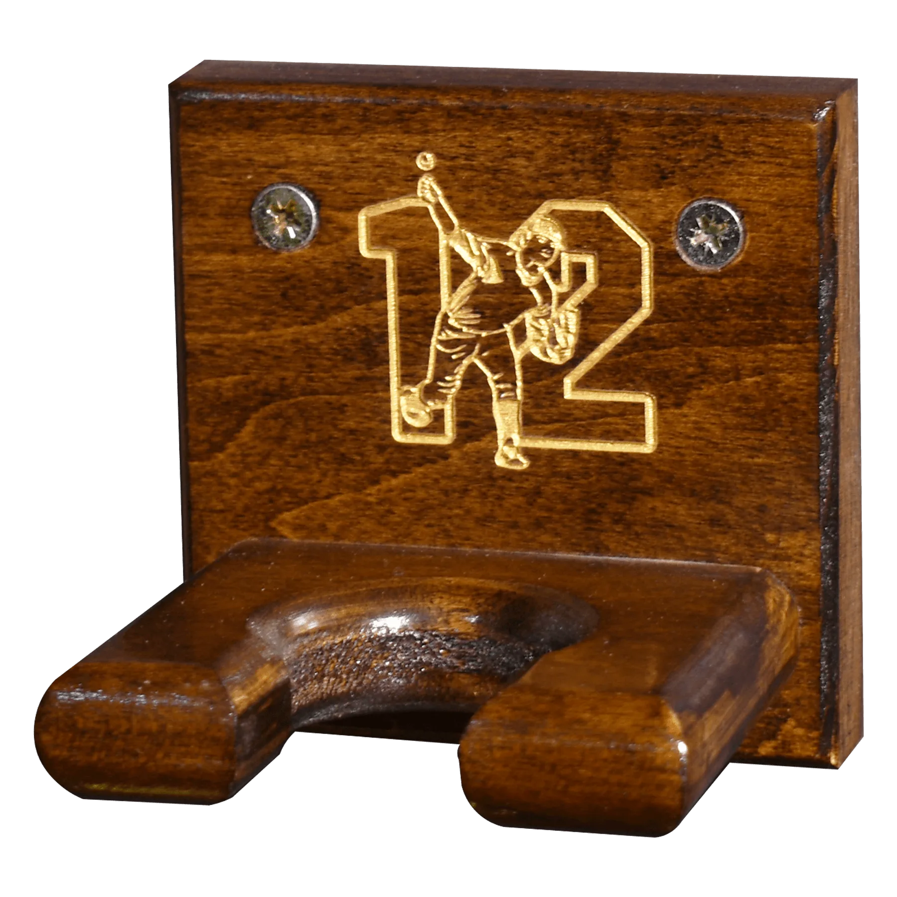 Single Cooperstown Bat Rack with Player number and Player Art