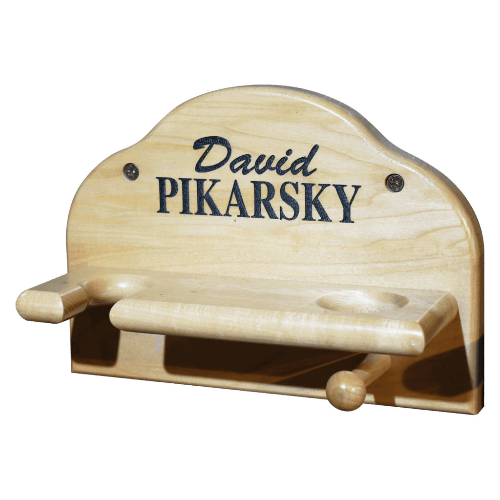 Custom Engraved Ball Bat and Glove display with personalization