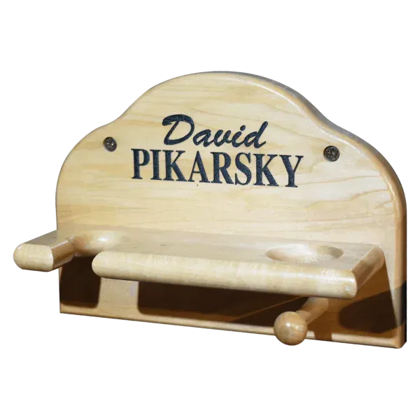 Custom Engraved Ball Bat and Glove display with personalization
