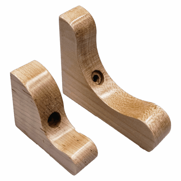 Wooden brackets with smooth finish