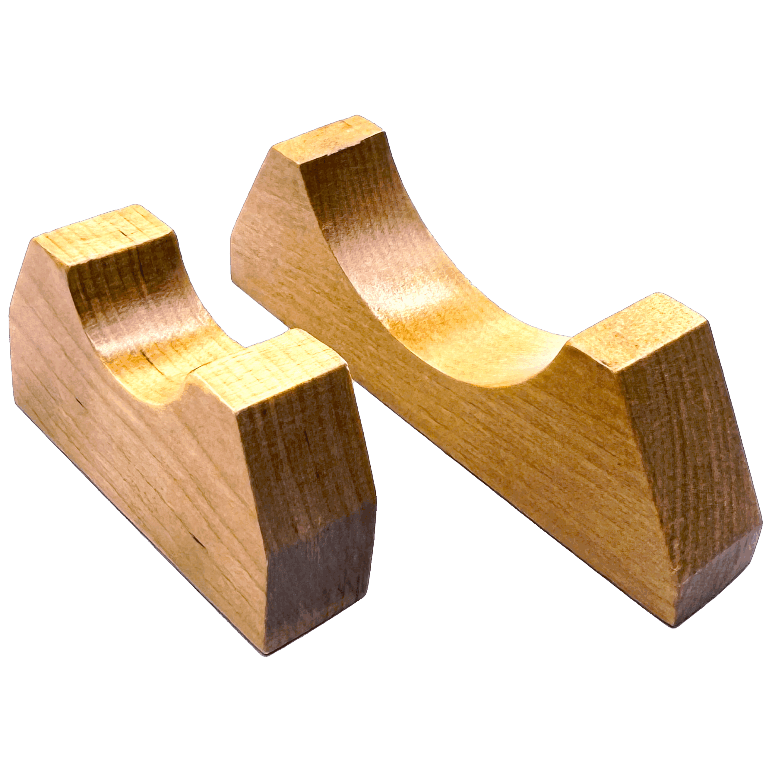Wooden guitar neck support blocks