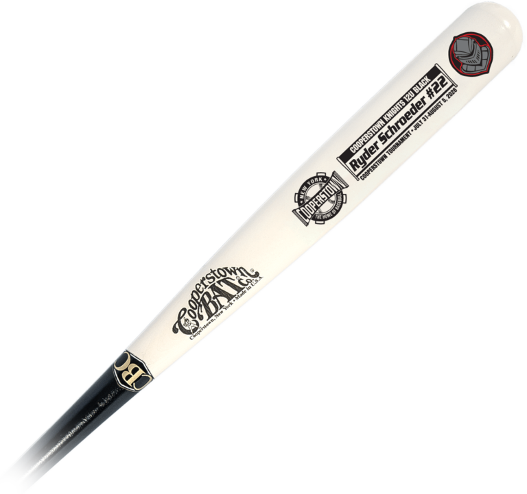 Custom Cooperstown Knights engraved wooden baseball bat