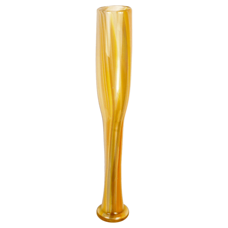 Hand Blown Wood Grain Bat Beer Glass