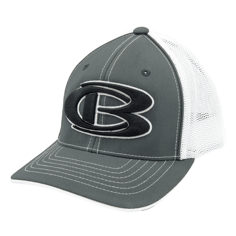 Fitted Mesh baseball cap with Cooperstown Bat CB logo.