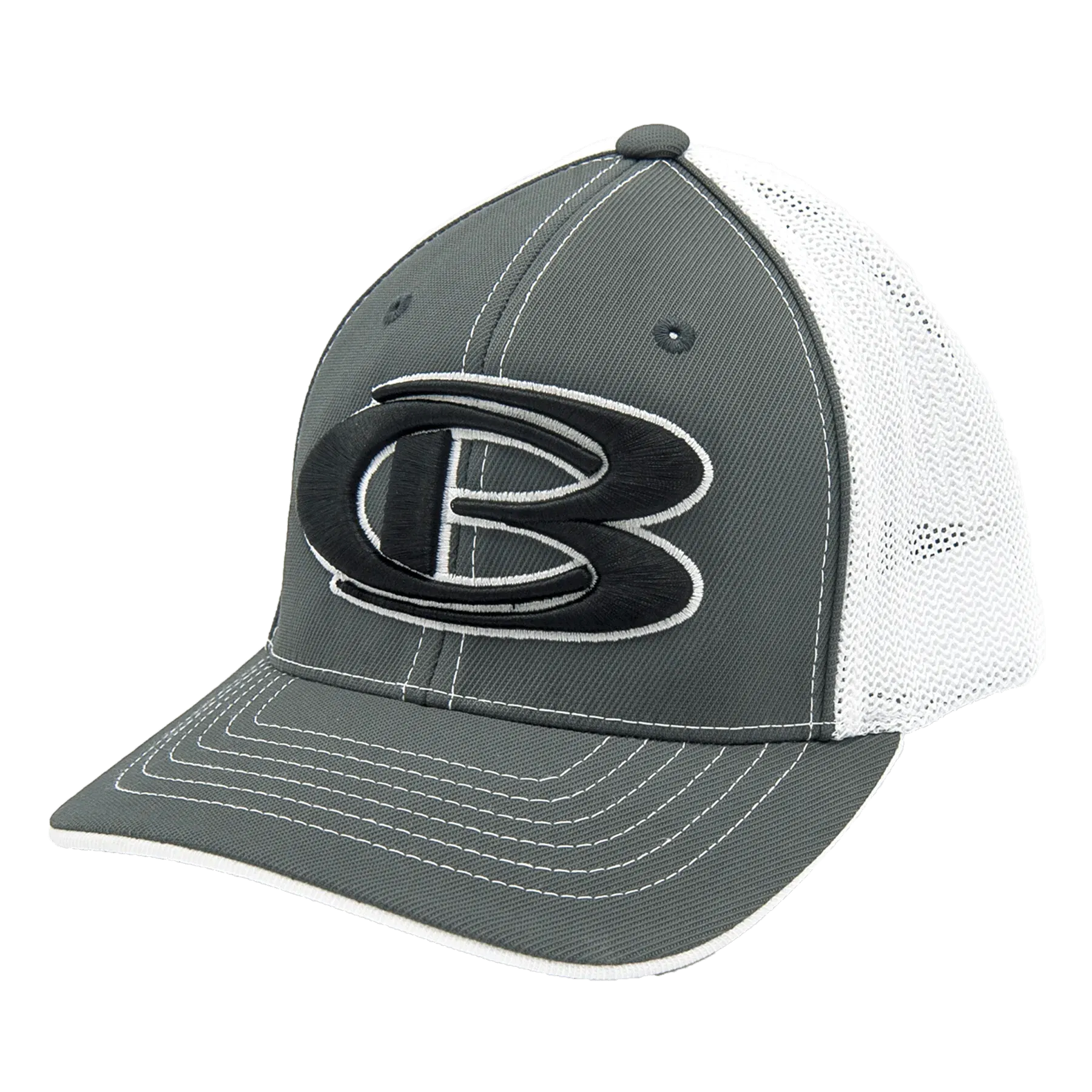 Fitted Mesh baseball cap with Cooperstown Bat CB logo.