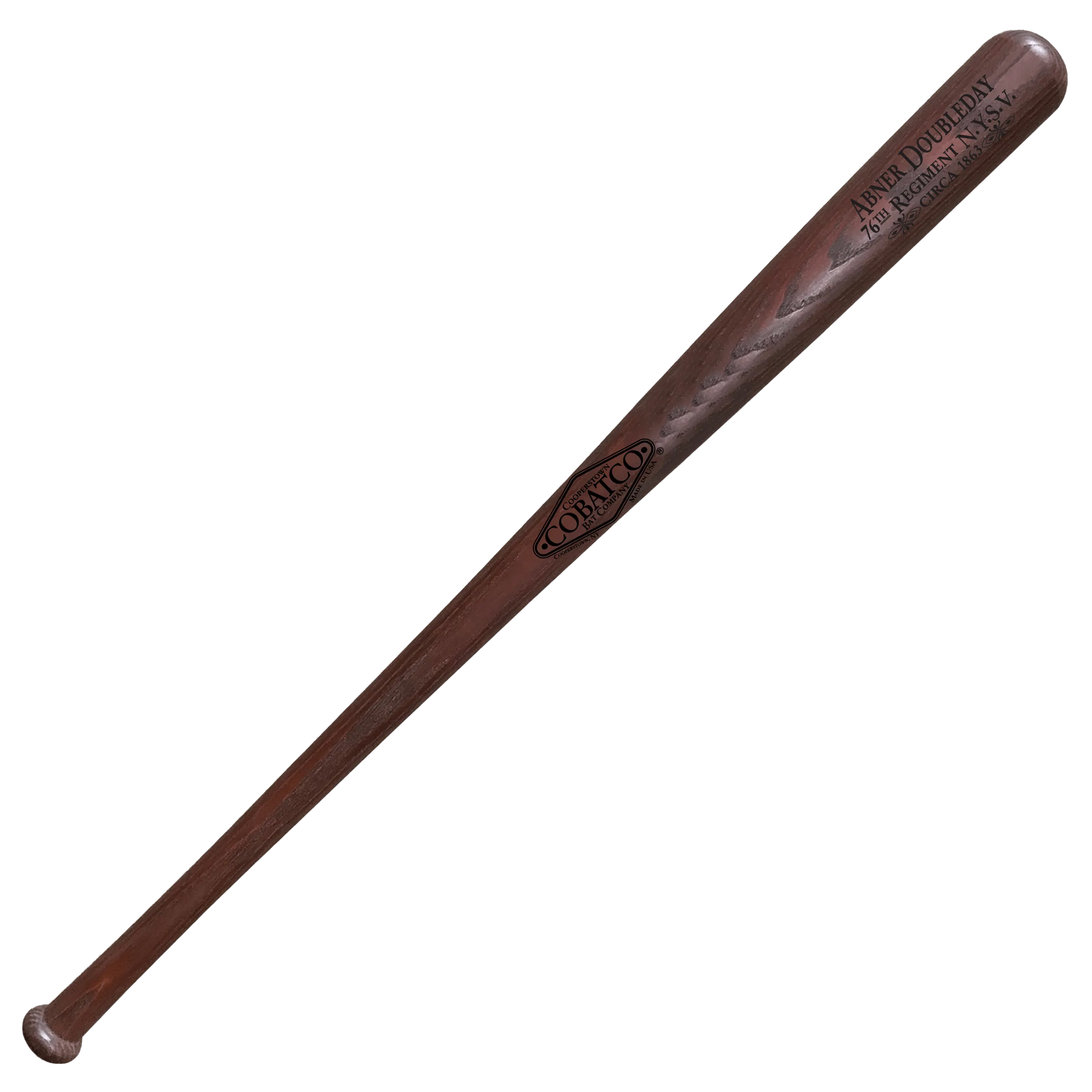 COBATCO Cooperstown Bat Vintage Doubleday replica bat for game use play. Circa 1870