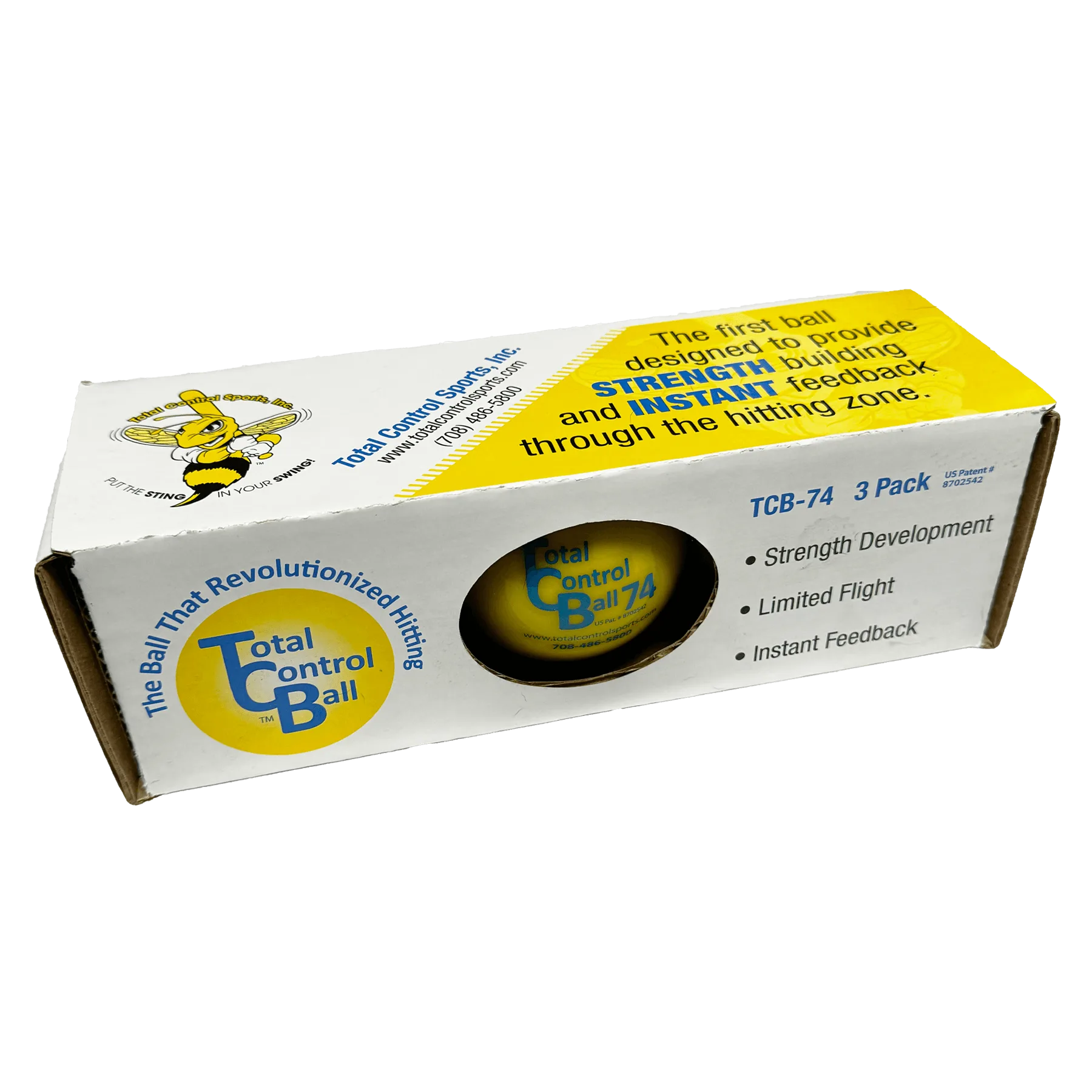 Total Control Ball TCB-74 training 3-pack box.