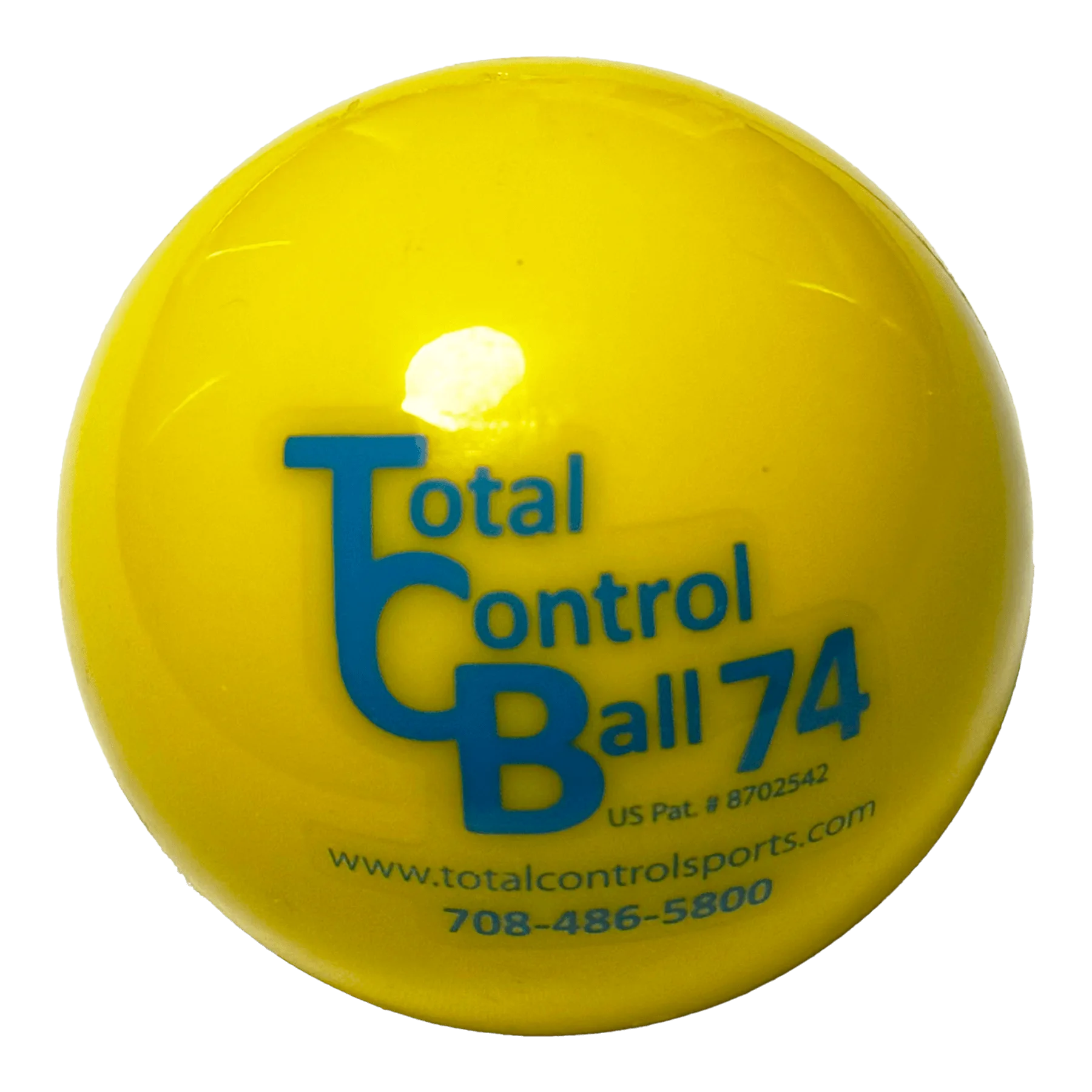 Yellow Total Control ball for sports training.