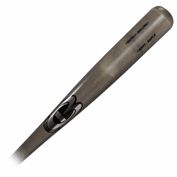 Wooden baseball bat with engraved logo