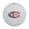 Golf ball with American flag logo.