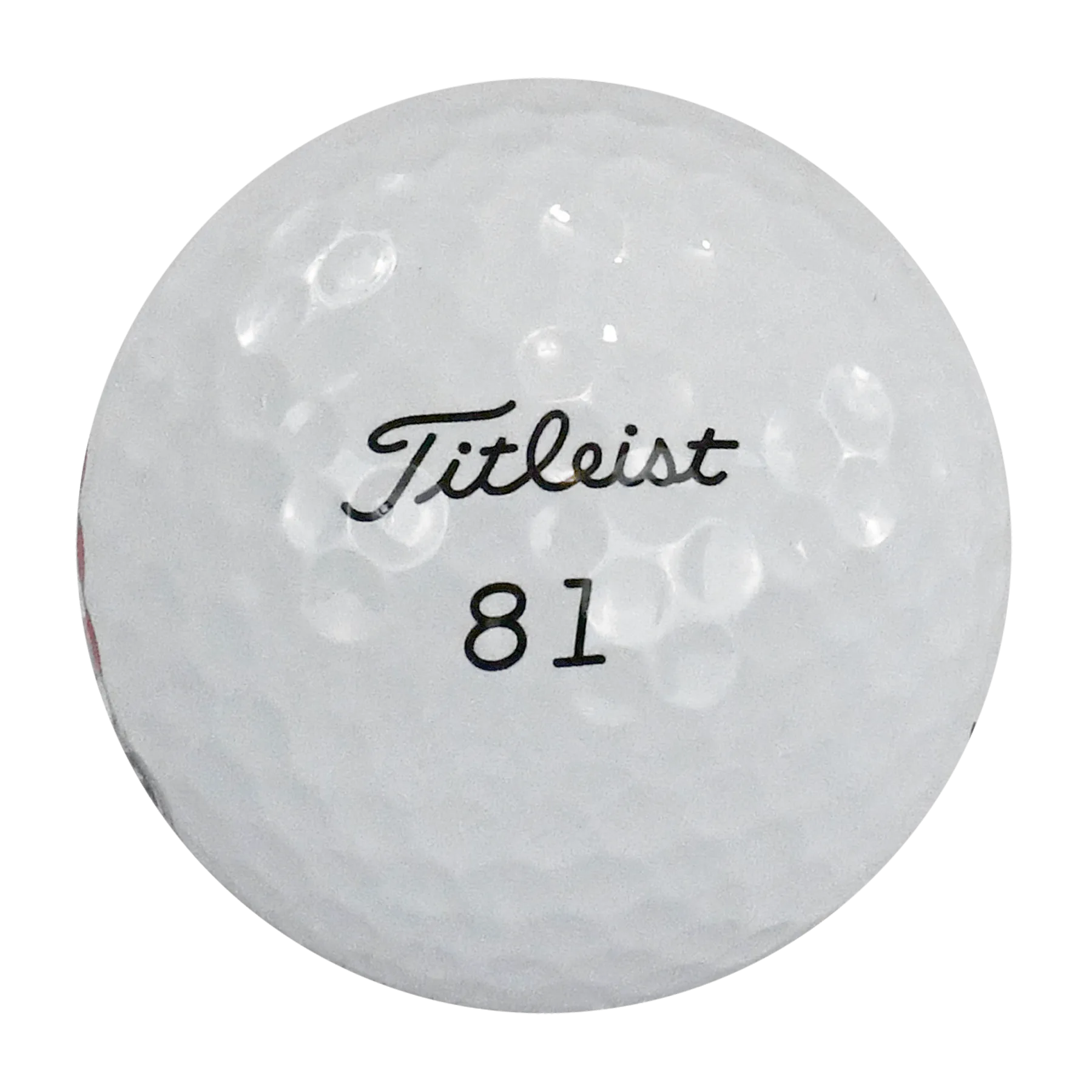 Titleist golf ball with number 81