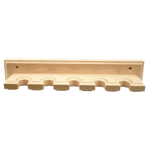 Wooden baseball bat wall mount for five mini bats