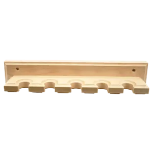 Wooden baseball bat wall mount for five mini bats