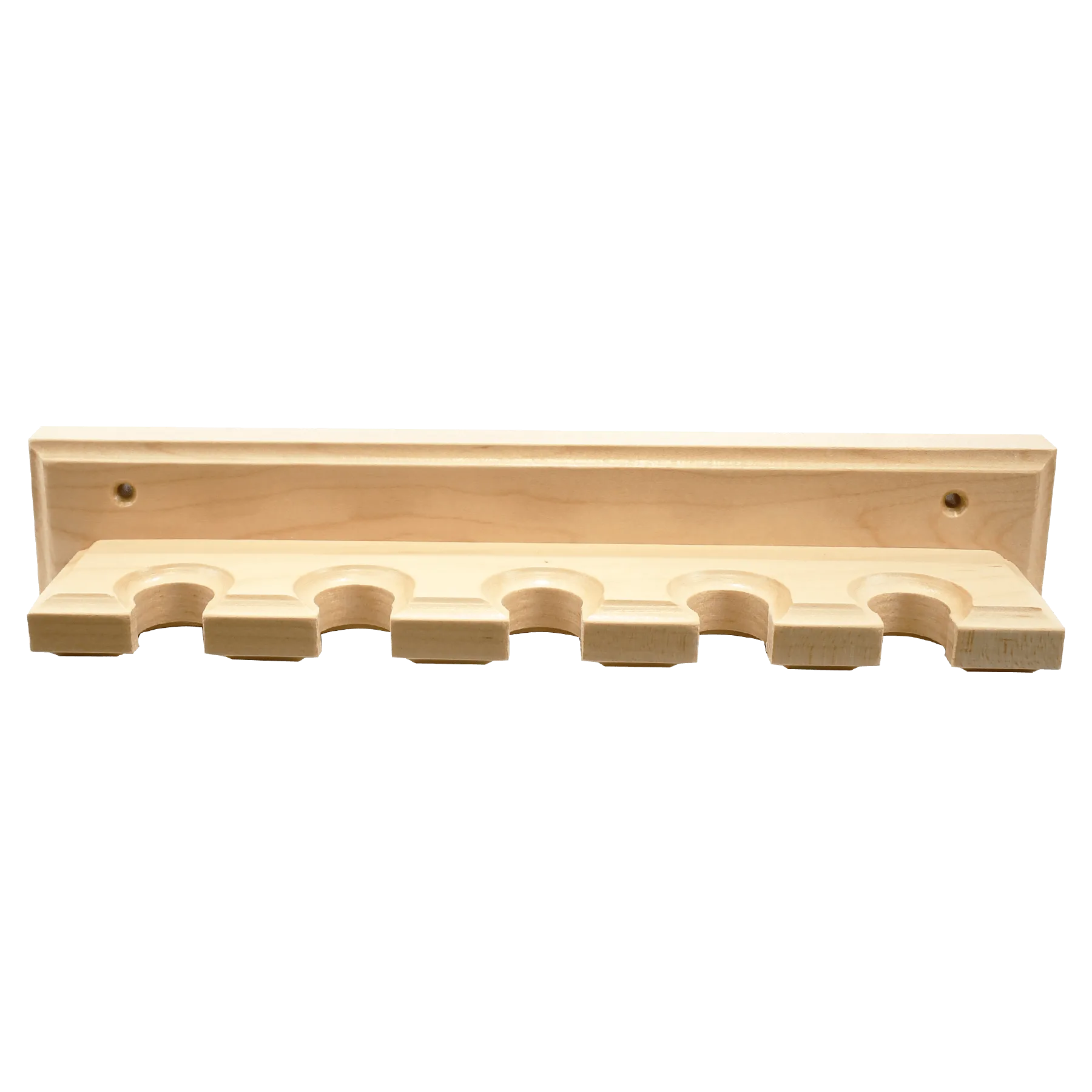 Wooden baseball bat wall mount for five mini bats
