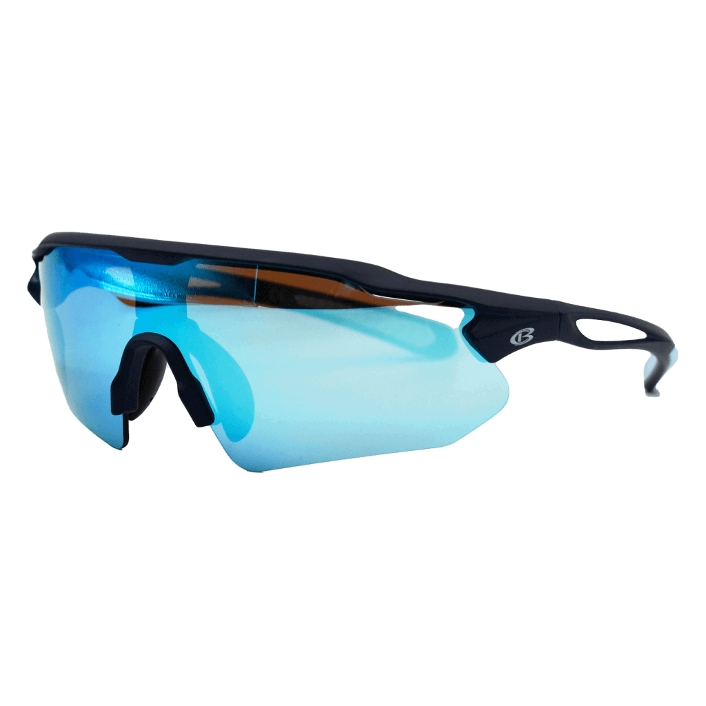 Cooperstown Bat Logo Blue Sport Sunglasses