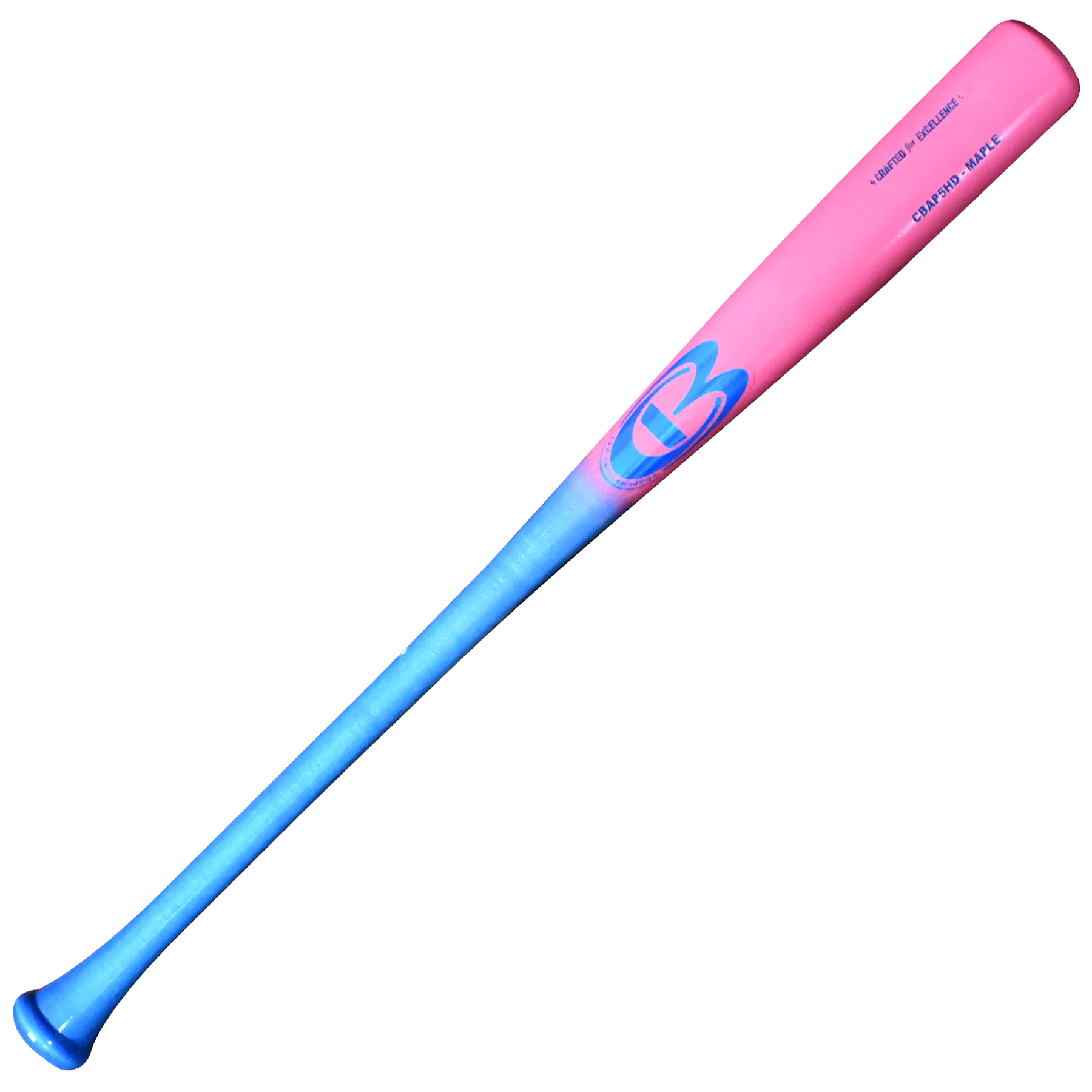 Cooperstown Bat - Custom CBAP5HD Junior Big Barrel Pink-Blue Stain Full