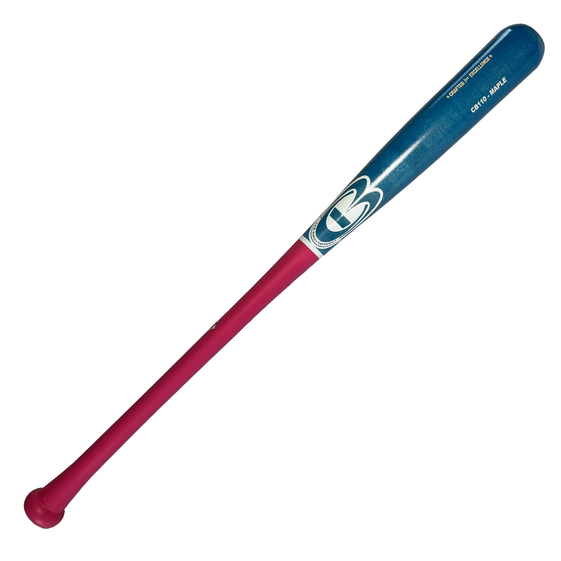 CB110 Maple Pro Wood Baseball Bat - Blue/Pink-White