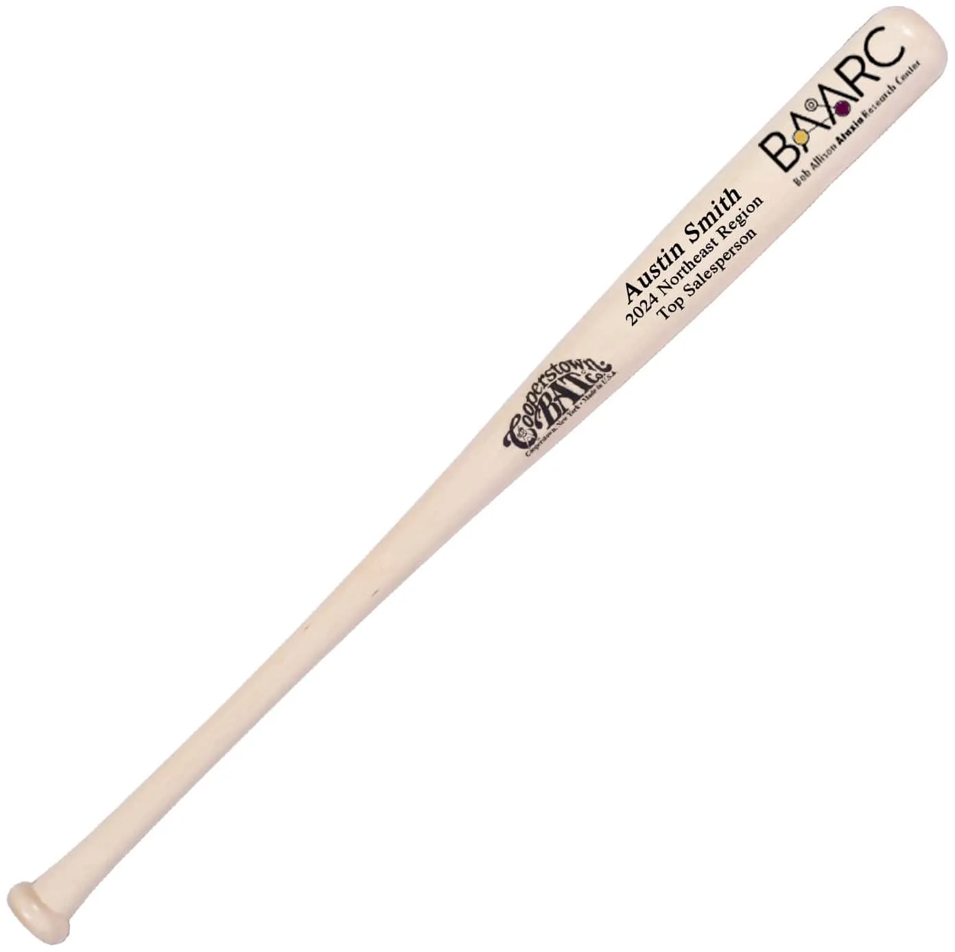 34" Personalized Corporate Award Bat - 3 lines + logo