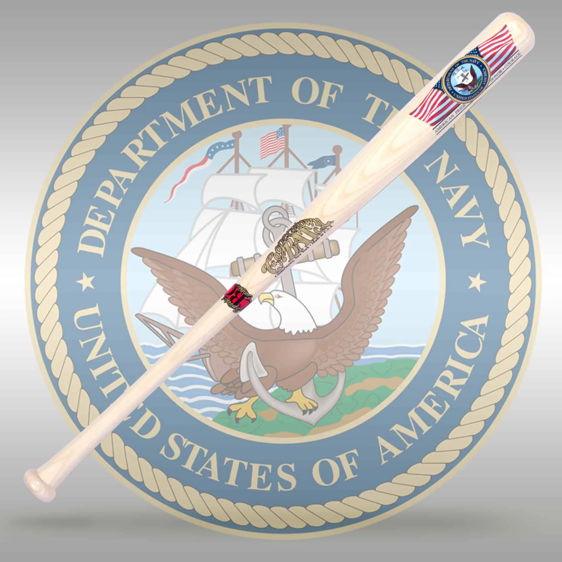 Navy Logo Gift and Award - Personalized Bat - Image 6