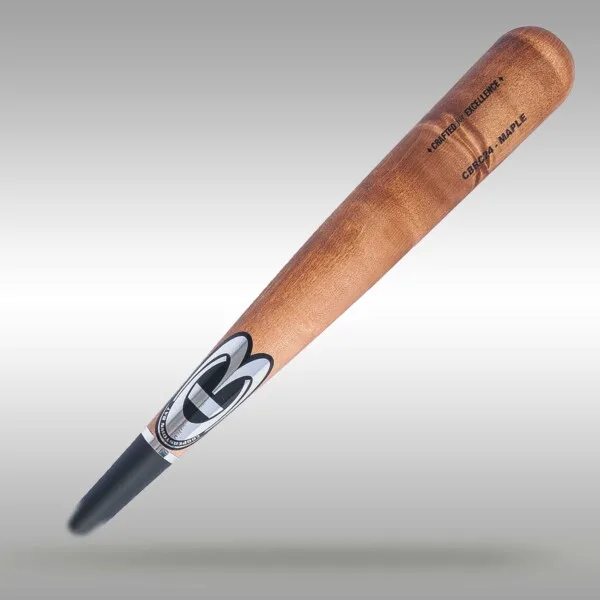 CBRC24 - Pro Maple Wood Baseball Bat: Flat Pecan/Flat Black-Barrel