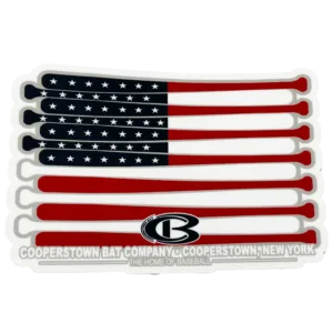 USA flag baseball bats graphic, Cooperstown Bat Company Bat Flag