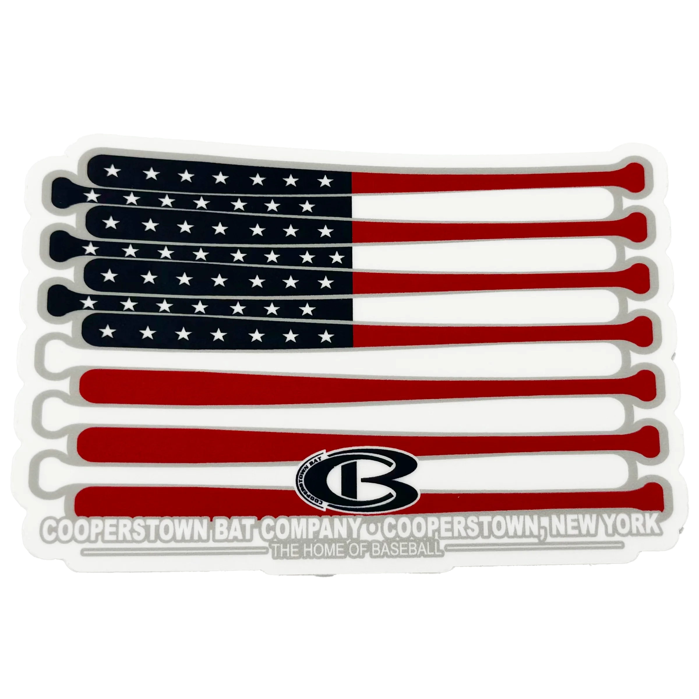 USA flag baseball bats graphic, Cooperstown Bat Company Bat Flag
