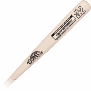 Custom engraved Cooperstown wooden baseball bat