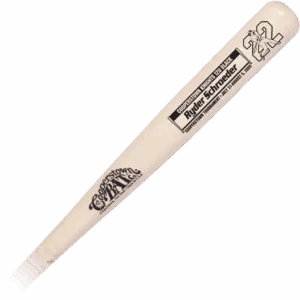 Custom engraved Cooperstown wooden baseball bat