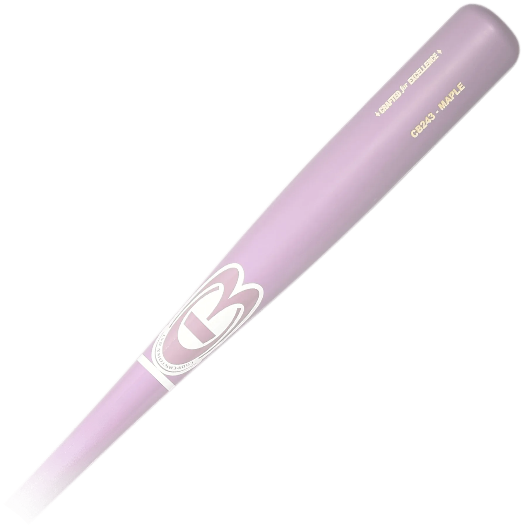Purple maple wood baseball bat with logo