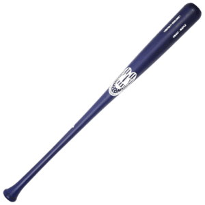 Blue baseball bat with logo