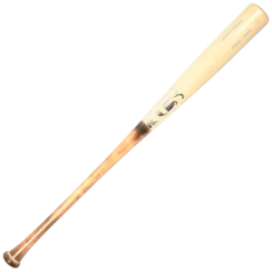 Wooden baseball bat on white background