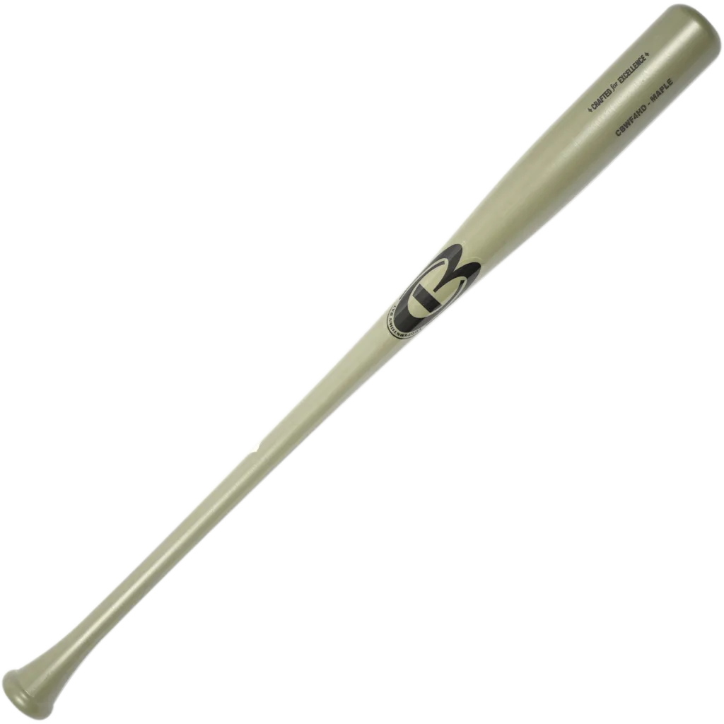 Wooden baseball bat with logo