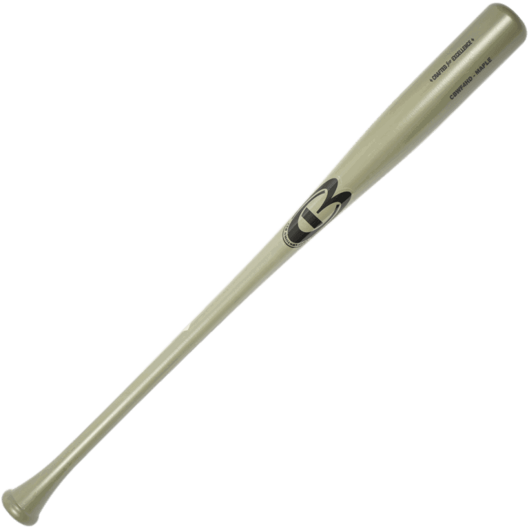 Wooden baseball bat with logo