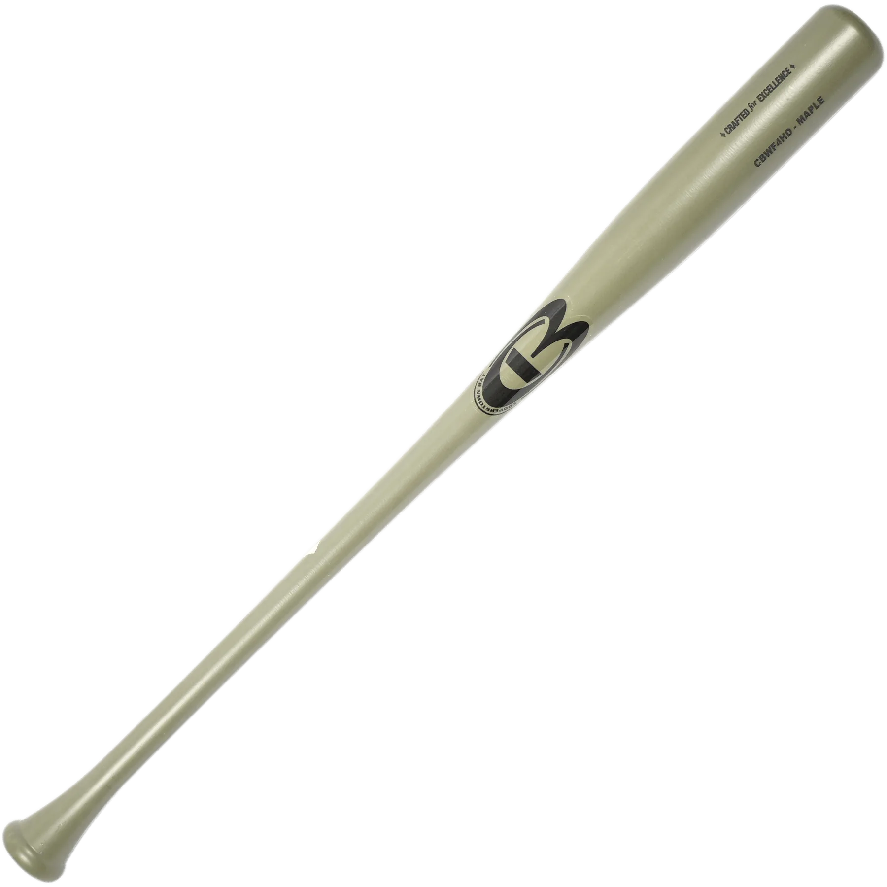 Wooden baseball bat with logo