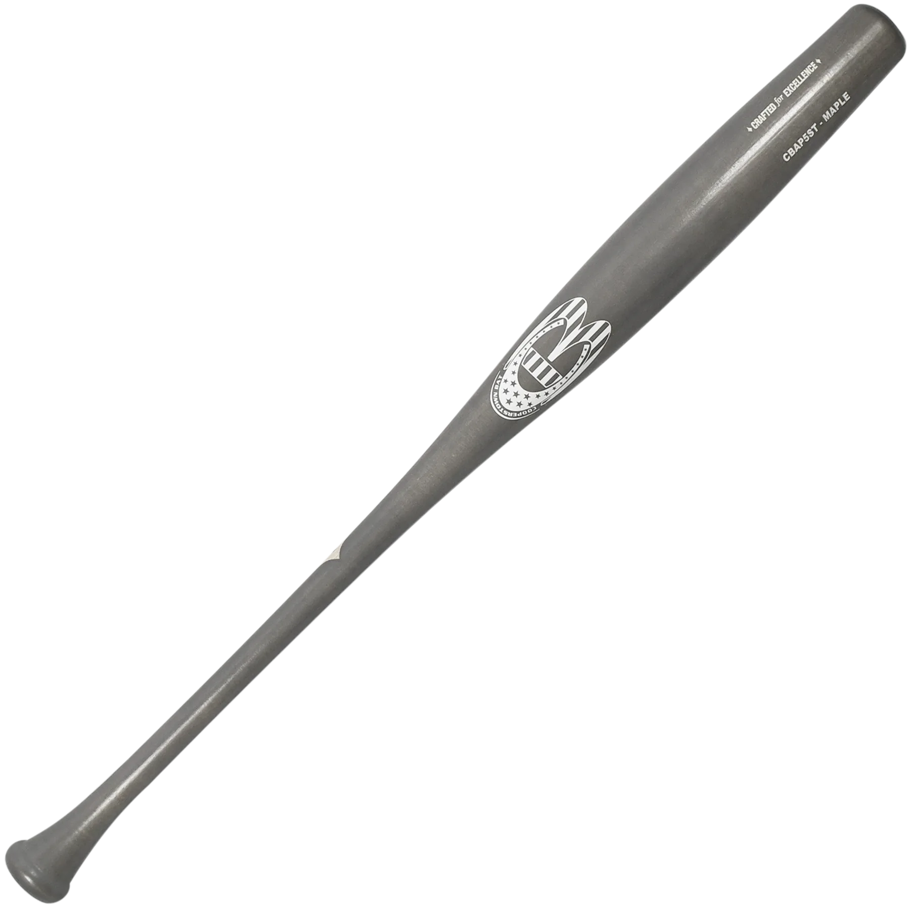 Wooden baseball bat with logo
