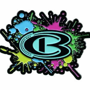 Colorful Cooperstown Bat logo with paint splashes