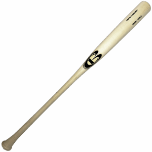 Wooden baseball bat with brand logo
