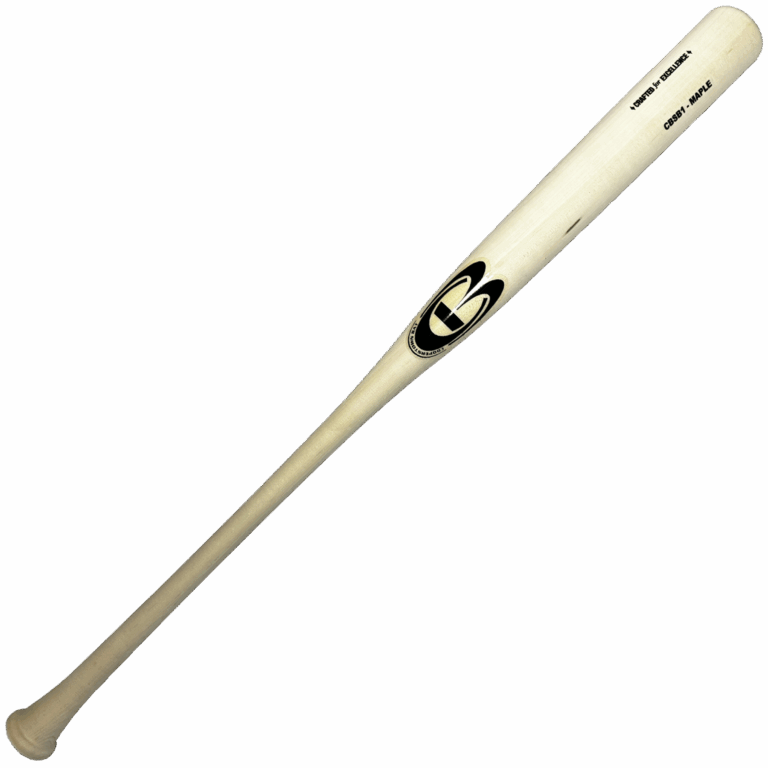 Wooden baseball bat with logo
