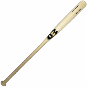 Wooden baseball bat with brand logo
