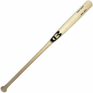 Wooden baseball bat with brand logo
