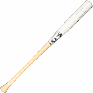Wooden baseball bat isolated on black background.