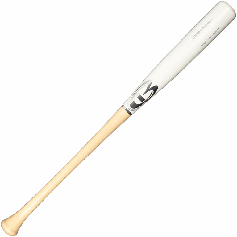 Wooden baseball bat isolated on black background.