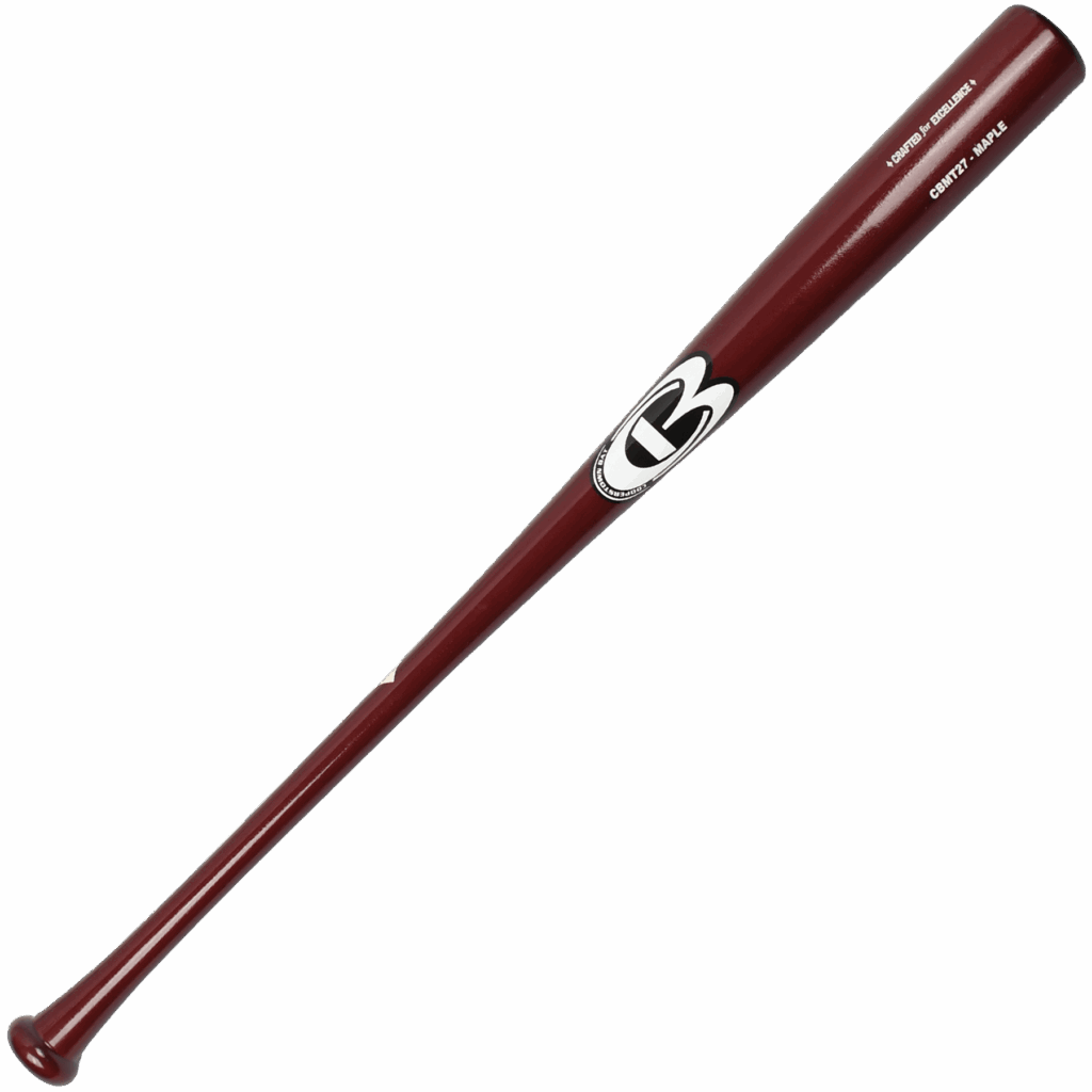 Wooden baseball bat on black background