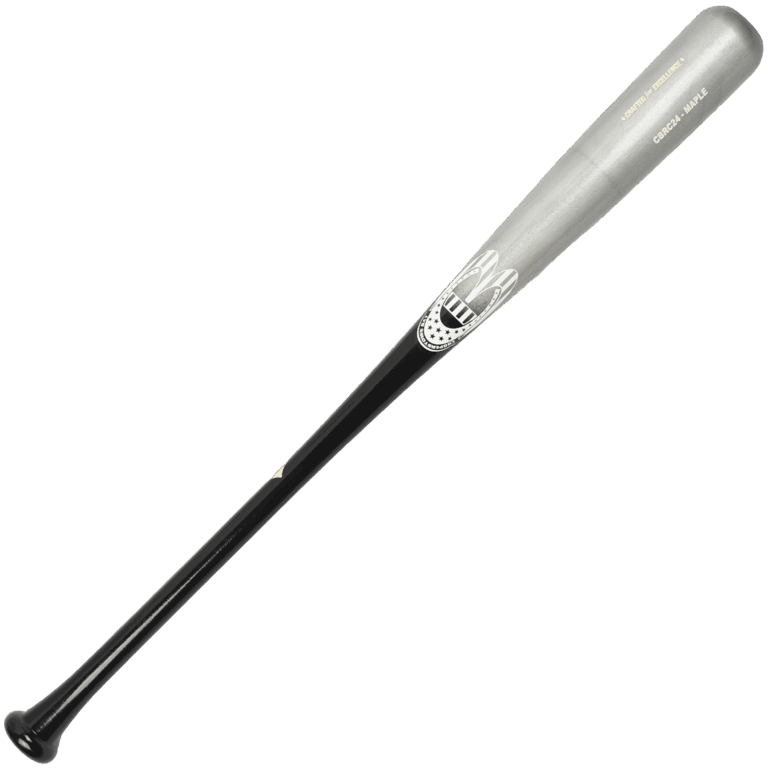Modern black and silver baseball bat design
