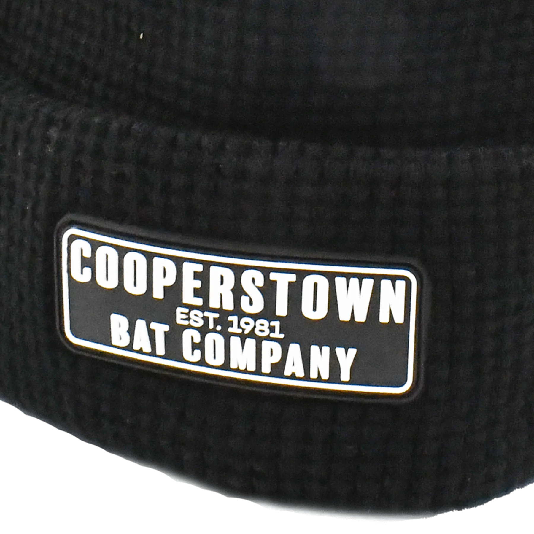 Cooperstown Bat Company logo on black beanie